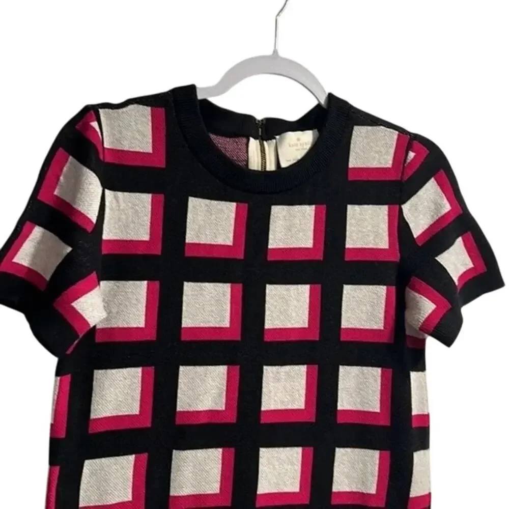Kate Spade Window Pane Check Sweater Dress